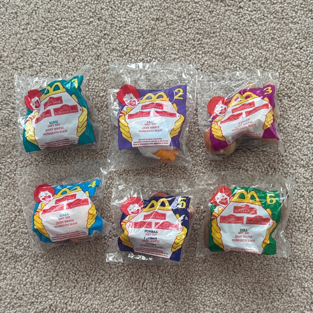 The Lion King II: Simba’s Pride McDonald’s Happy Meal Full Set – 6 Toys, NIP